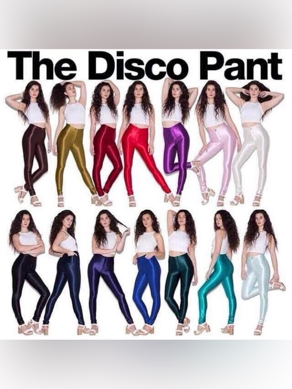 AMERICAN APPAREL Disco Pants (Black, Grey, White, Mint)